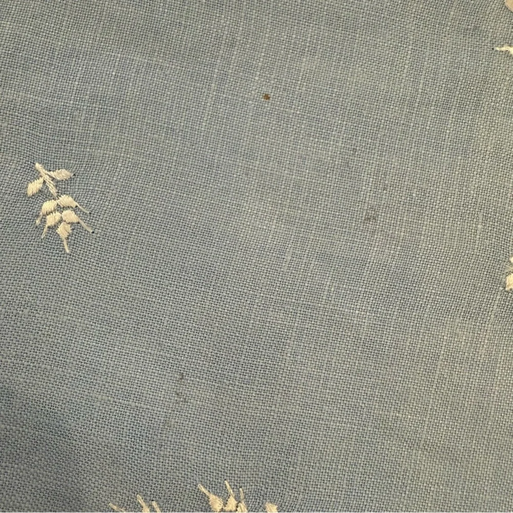 Vintage Table Placemats Blue White Floral Embroidered Cottagecore Classic Lot 4